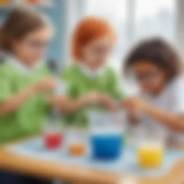 Young Scientists at Work Kids Engaged in Slushy Experiment