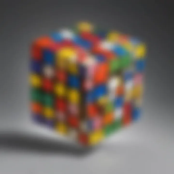 Artistic depiction of a solved Rubik's Cube