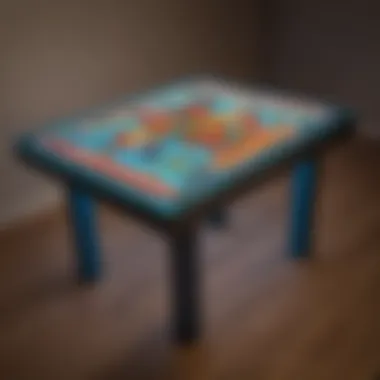 Sophisticated Lego table with built-in LED lighting feature