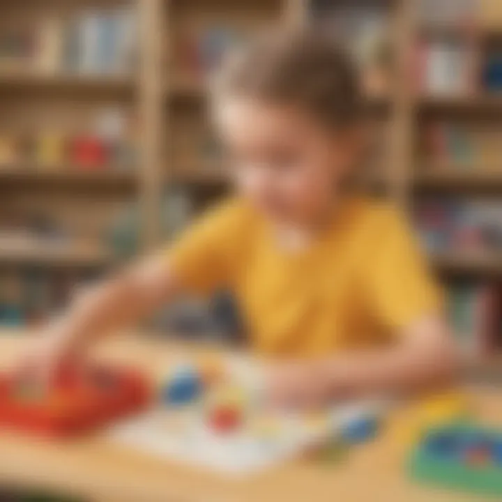 Preschooler sorting and categorizing objects