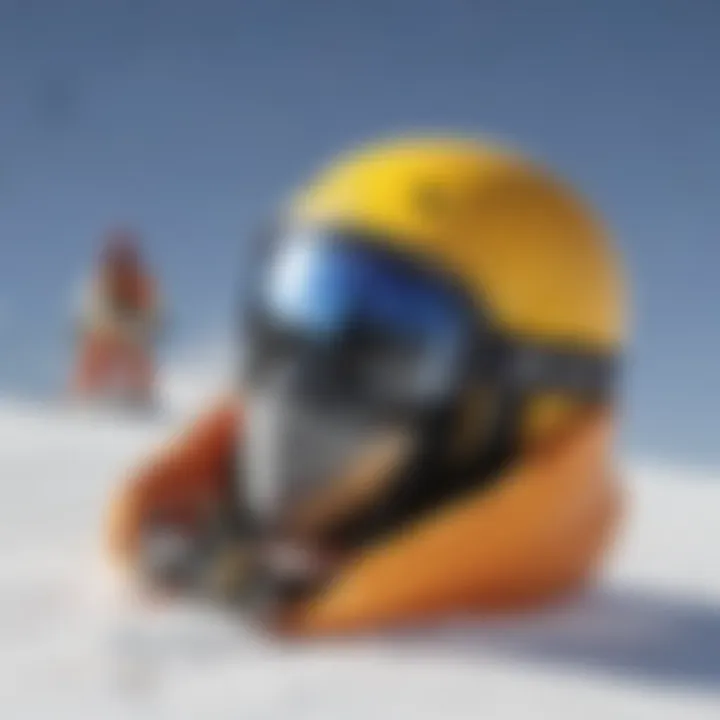 Safety gear for speed sledding including helmet and goggles