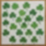 Colorful shamrock crafts created by young learners