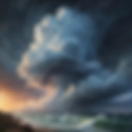 Illustration of a swirling storm cloud