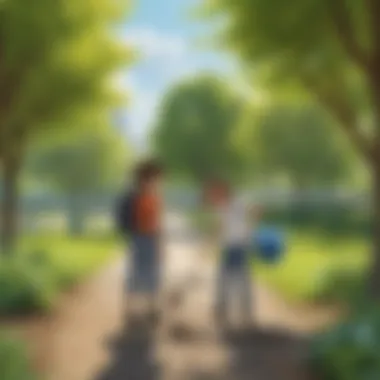 Young Eco-Warrior Cleaning Up the Environment Child picking up litter in a park