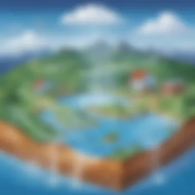 Condensation Concept Illustration Engaging visual aid depicting condensation in the water cycle
