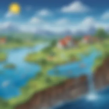 Water Cycle Diagram for Kids Illustration of the water cycle diagram