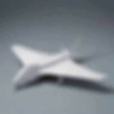 Aerodynamic Designs in Paper Airplanes A meticulously folded paper airplane ready for flight
