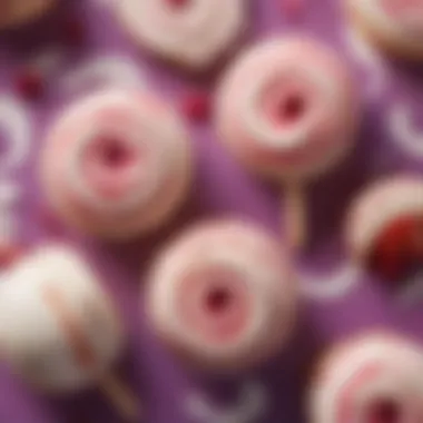 Artistic swirls of creamy coconut milk and vibrant berry puree