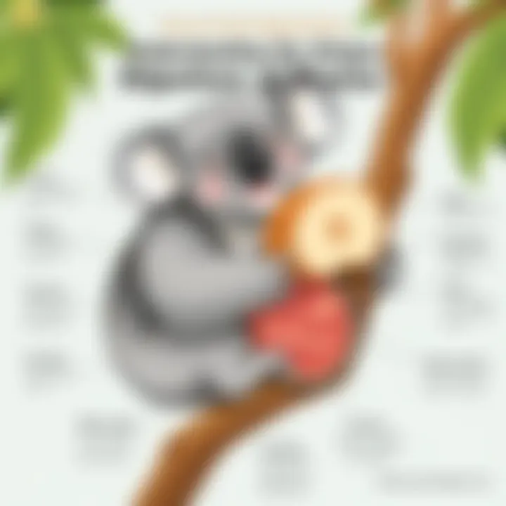 Infographic on koala digestive system