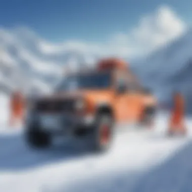 Applications of Man-Made Snow in Winter Sports A vibrant scene depicting the application of man-made snow in winter sports.
