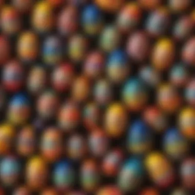 Vibrant LEGO Egg Creations Creative LEGO egg designs showcasing vibrant colors and intricate patterns.