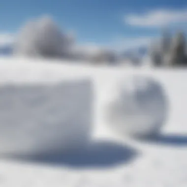 A visual comparison between natural snow and artificial snow.