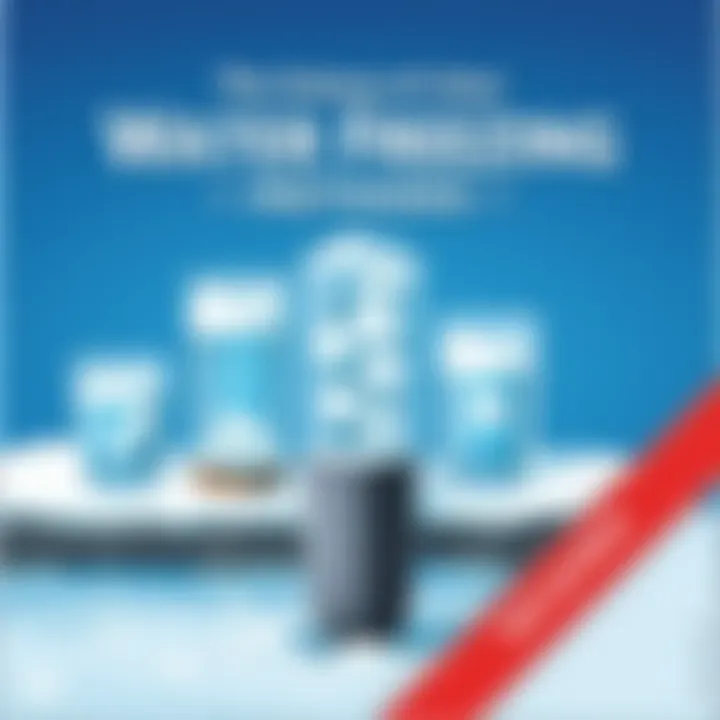 Visual representation of different water freezing methods