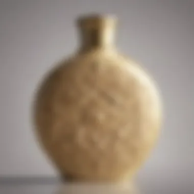 A close-up of luxurious shampoo bottle showcasing its elegant design and texture.