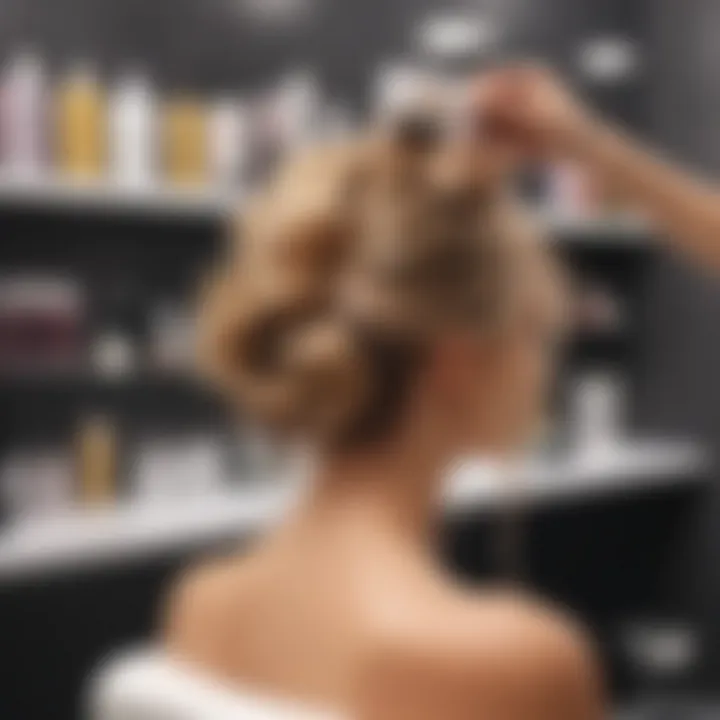 A person applying shampoo in a salon, highlighting the luxurious experience of hair care.