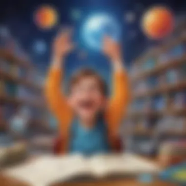 Celebrating Achievements Happy child celebrating successful completion of a Code Master level