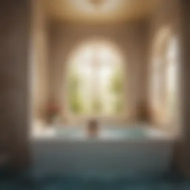 Elevating Bathing Rituals with Soft Water Luxurious Bathing Experience Concept Art