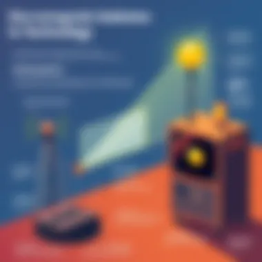 Infographic illustrating the applications of electromagnetic radiation in technology.