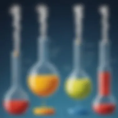 A detailed diagram illustrating the stages of a chemical reaction.