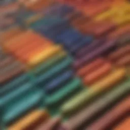 Detailed view of crayon molds showcasing various shapes and sizes.