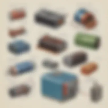 Applications of Electromagnets in Technology Illustration showing various applications of electromagnets in technology