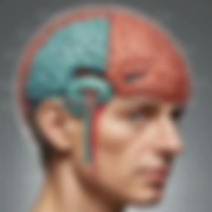 Diagram showing how the brain compensates for the blind spot