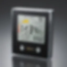 Digital hygrometer displaying humidity readings