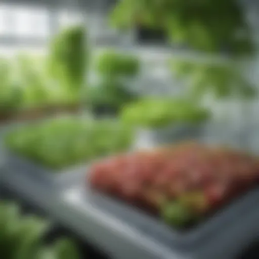 A vibrant hydroponic garden showcasing various leafy greens thriving in nutrient-rich water.