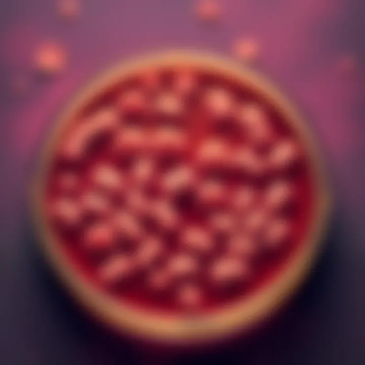 Detailed view of bacterial colonies on a petri dish