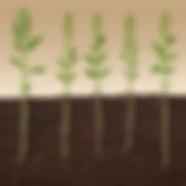 Diagram illustrating the stages of seed growth