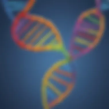 Visualizing SNPs in DNA Structure A colorful representation of a DNA double helix highlighting SNPs