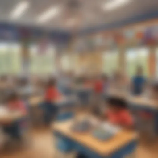A vibrant classroom displaying the integration of arts and sciences.