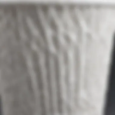 Close-up of a Styrofoam cup showcasing its texture and structure