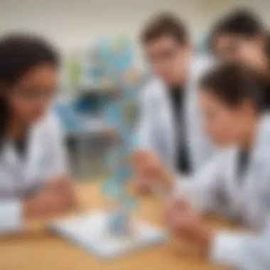 Interactive Learning: Students Creating DNA Models Students engaging in a DNA modeling activity