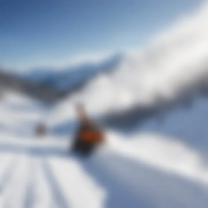 Snow cannons in action on a ski slope