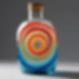 A swirling vortex demonstration in a clear bottle