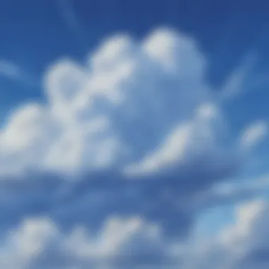 Clouds Forming in the Sky Formation of clouds in a blue sky