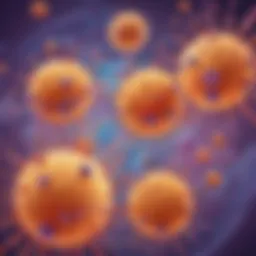 Illustration of immune system cells at work