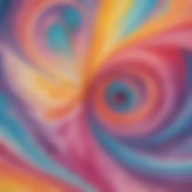 Abstract swirls of vibrant dye