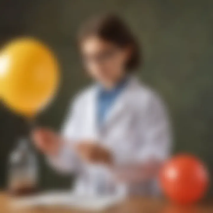 Child Conducting Balloon Experiment