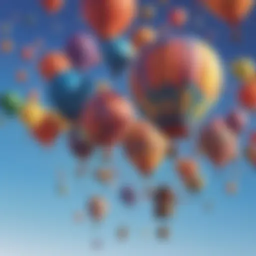 Colorful Balloons Floating in Air