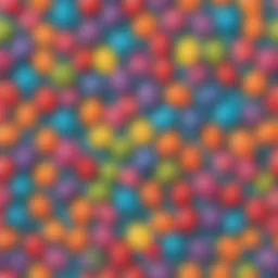 Vibrant colored balloons used in stress ball making