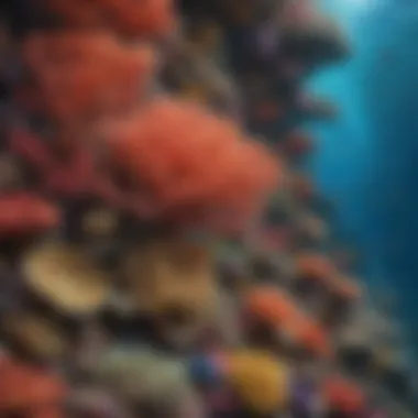 Vibrant coral reef teeming with life