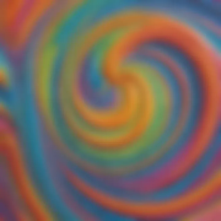 Colorful swirls of slime made with eye contact solution