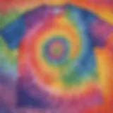 Vibrant tie-dye shirt with intricate spiral design