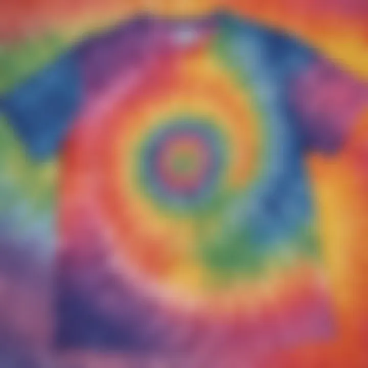 Vibrant tie-dye shirt with intricate spiral design