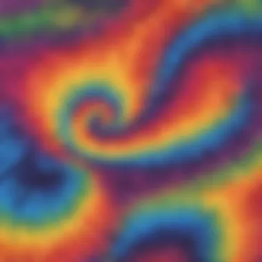 Mesmerizing Tie-Dye Swirls Vivid tie-dye swirls on fabric