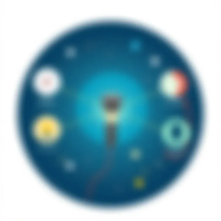 Illustration showing voice recognition technology behind smart flashlights