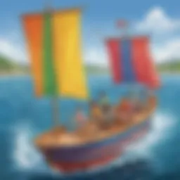 Creative water craft activity using colorful materials
