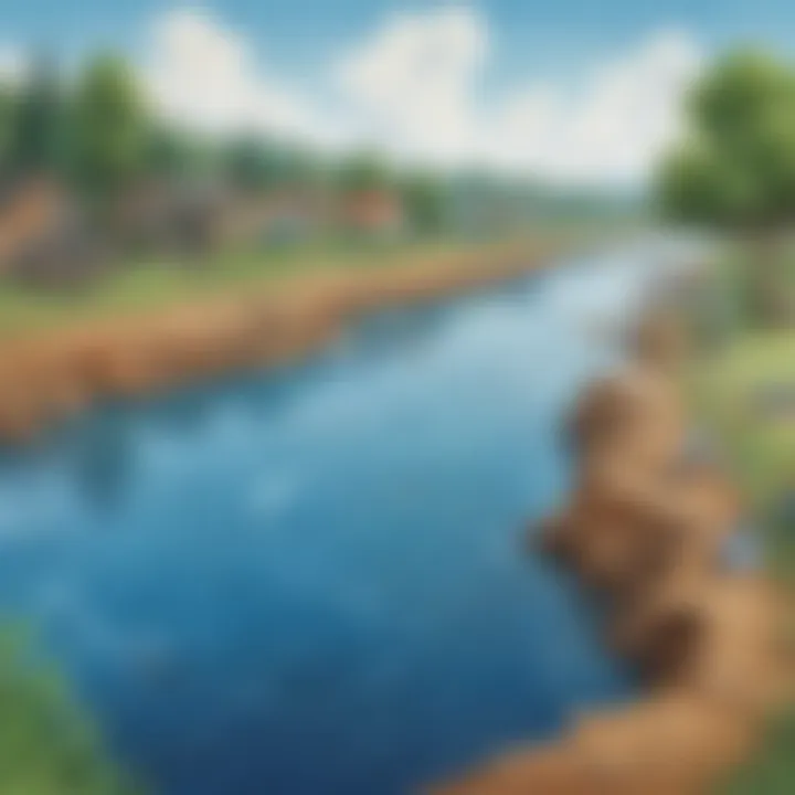 Interactive classroom setting with water pollution research project